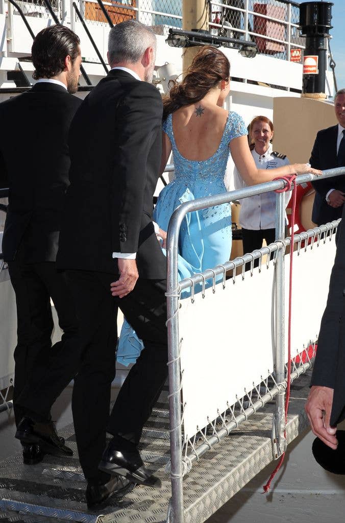 Prince Carl Philip of Sweden and Sofia Hellqvist arrive for the private Pre-Wedding Dinner in 2015