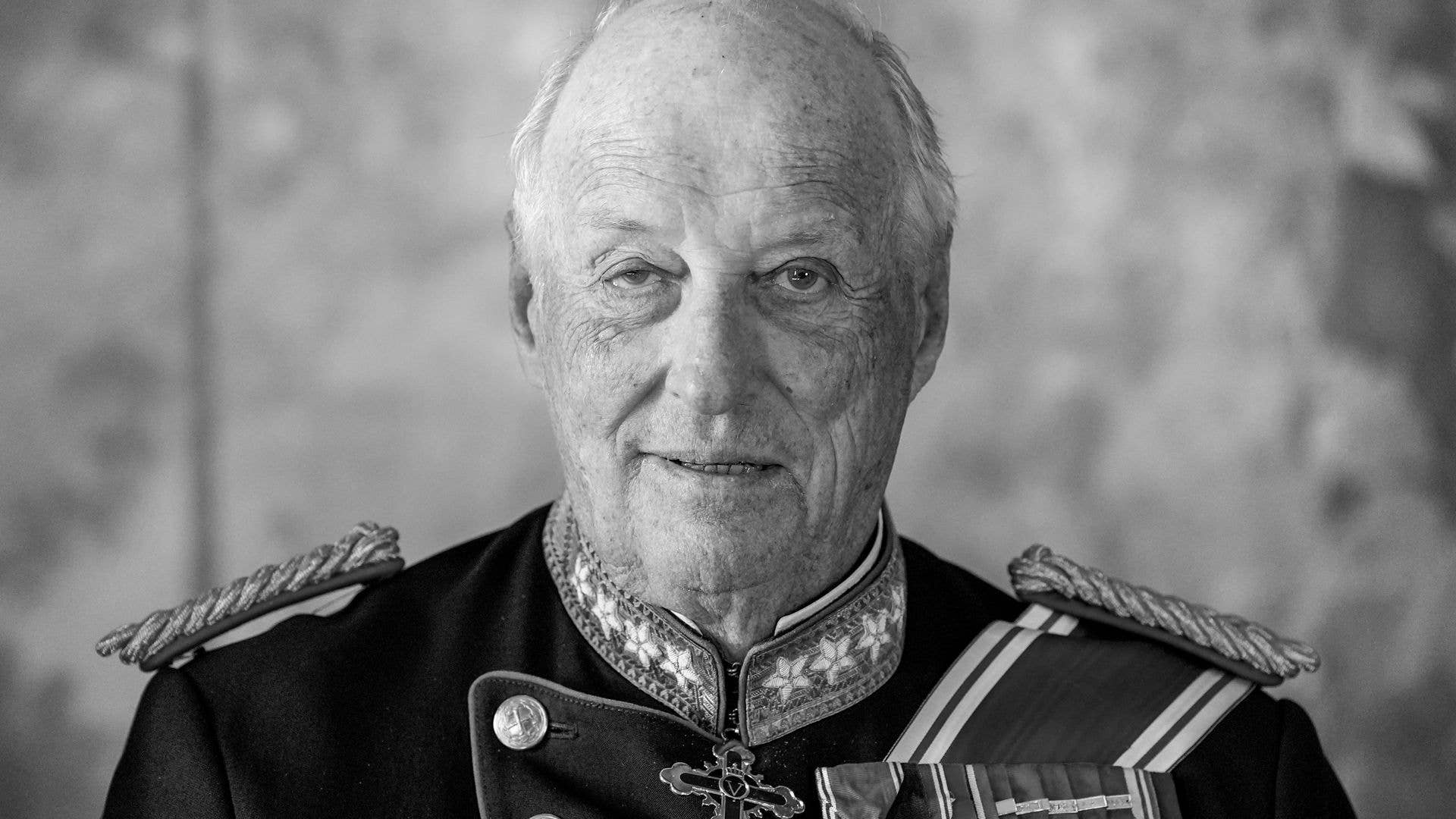 King Harald in black and white