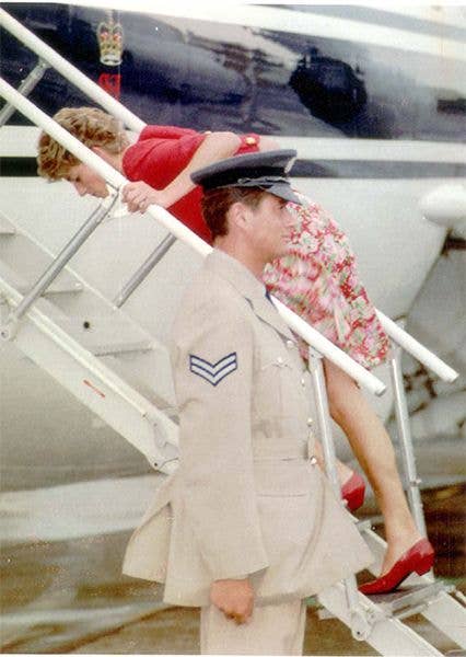 princess diana slip up in public