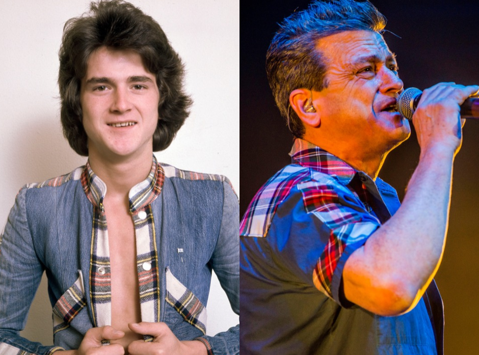 Split image of Les McKeown, pictured in 1975 and 2016.