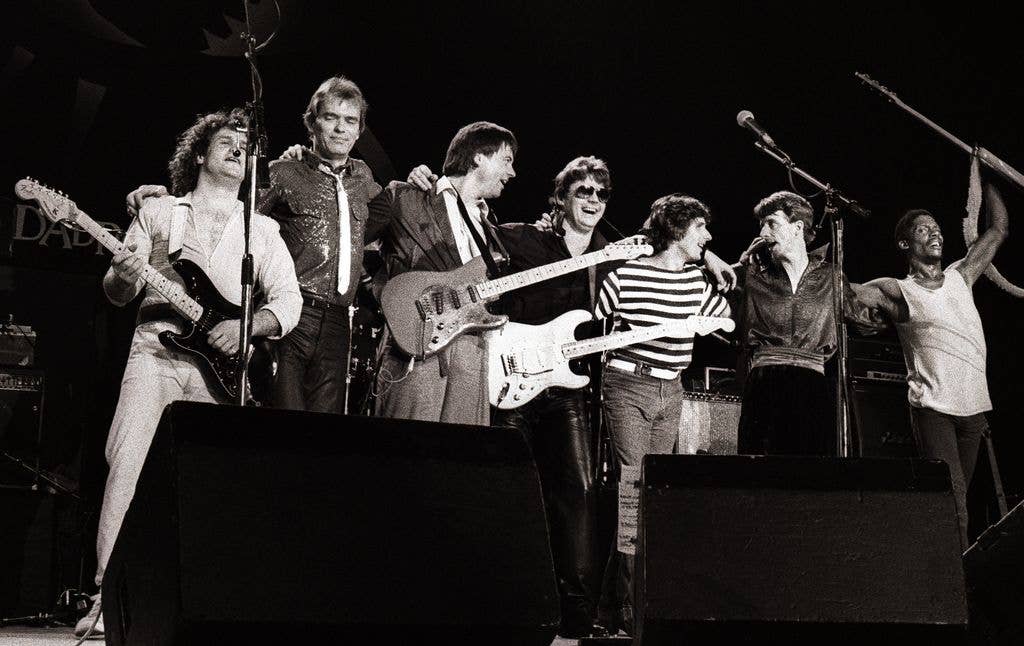 Steve Miller performs live on stage with The Steve Miller Band at Ahoy in Rotterdam, Netherlands on August 02 1982 