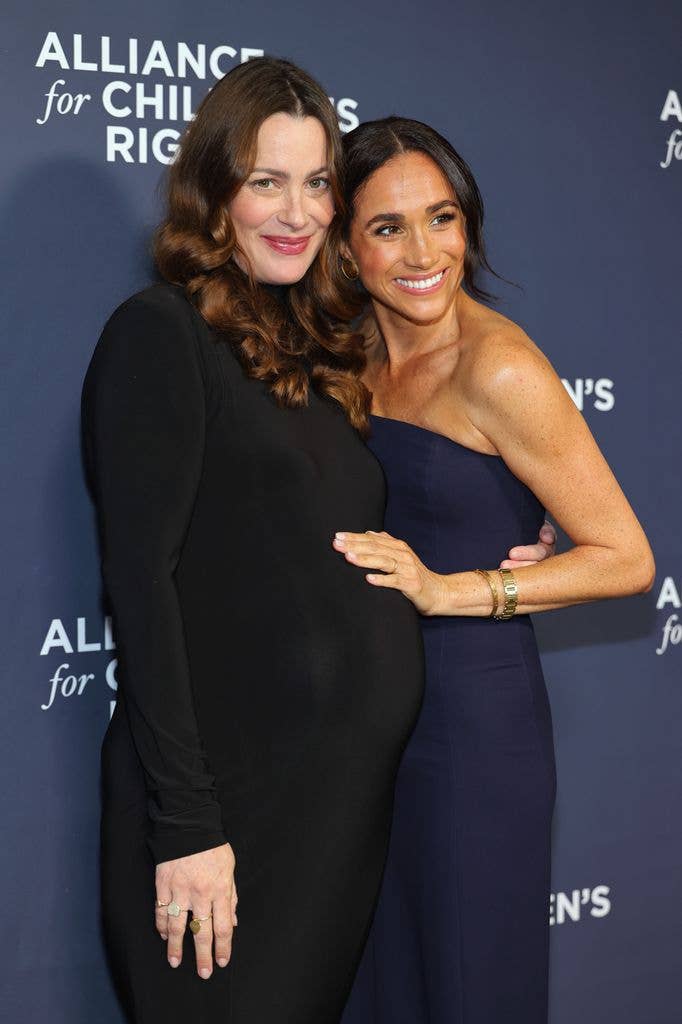 Meghan Markle with a pregnant Kelly McKee Zajfen