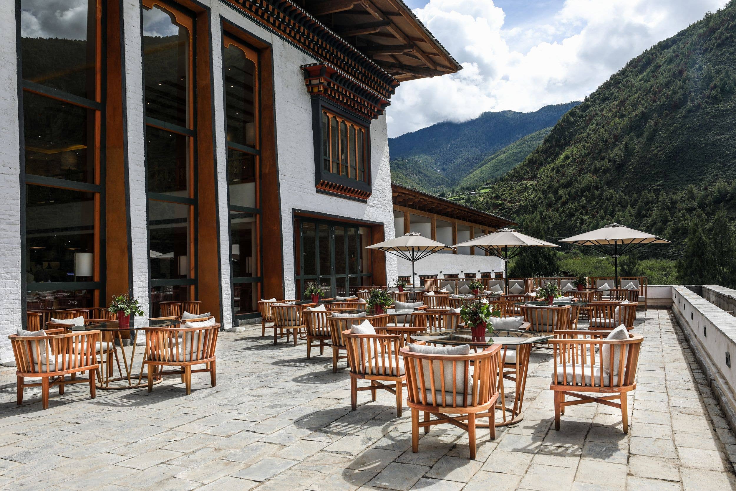 Guests immerse themselves in the local landscape at Bhutan Spirit Sanctuary