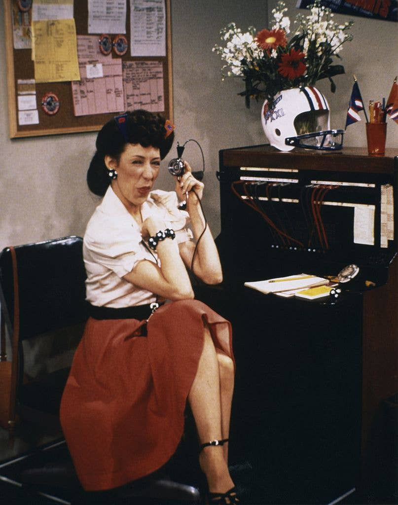 Lily Tomlin as Ernestine on Rowan and Martin's Laugh-In circa 1970