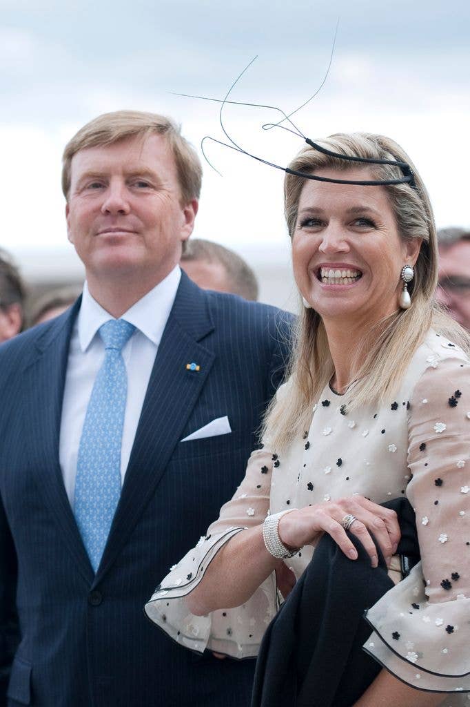 King Willem-Alexander (left) and Queen Maxima of The Netherlands visit CLIP Logistics Centre for logistic and industry investments as part of their trip to Poland on June 25, 2014 in Swarzedz near Poznan, Poland.