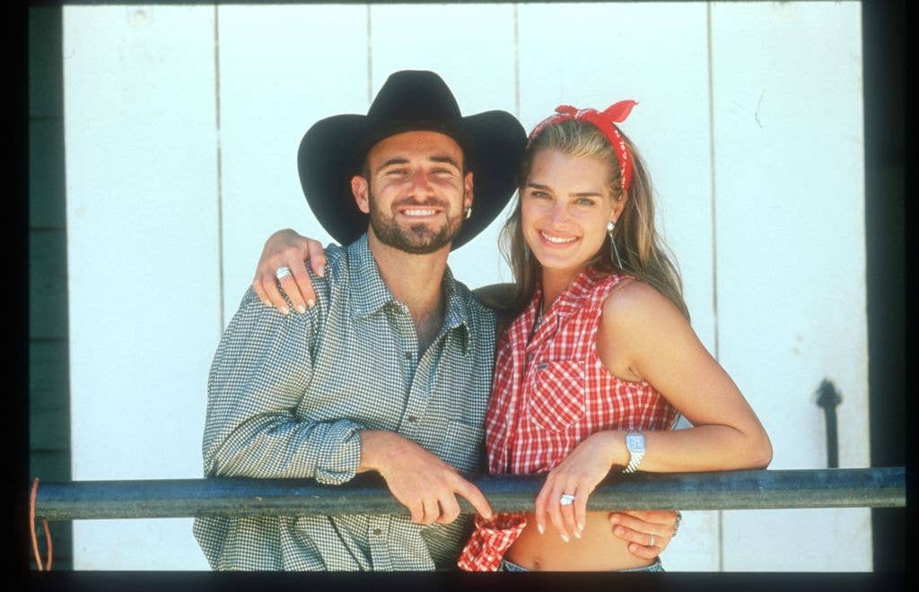 andre agassi brooke shields smiling