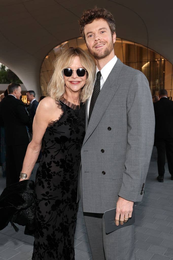 Meg Ryan and Jack Quaid attend the Lucas Museum of Narrative Art Opening Night at Lucas Museum of Narrative Art on September 19, 2026 in Los Angeles, California.