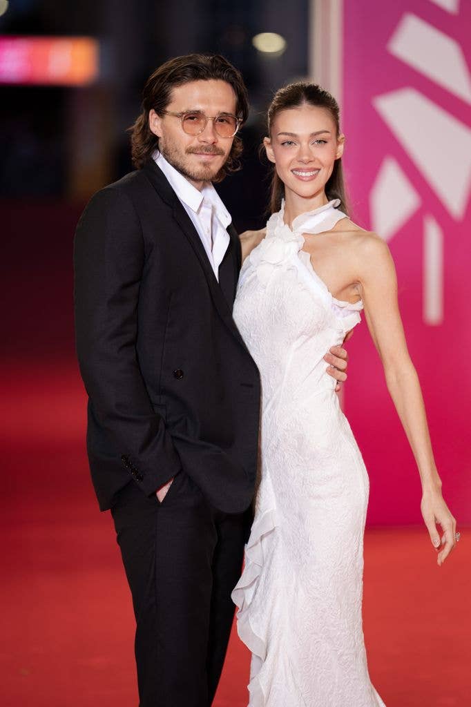 Nicola wore a bridal inspired gown