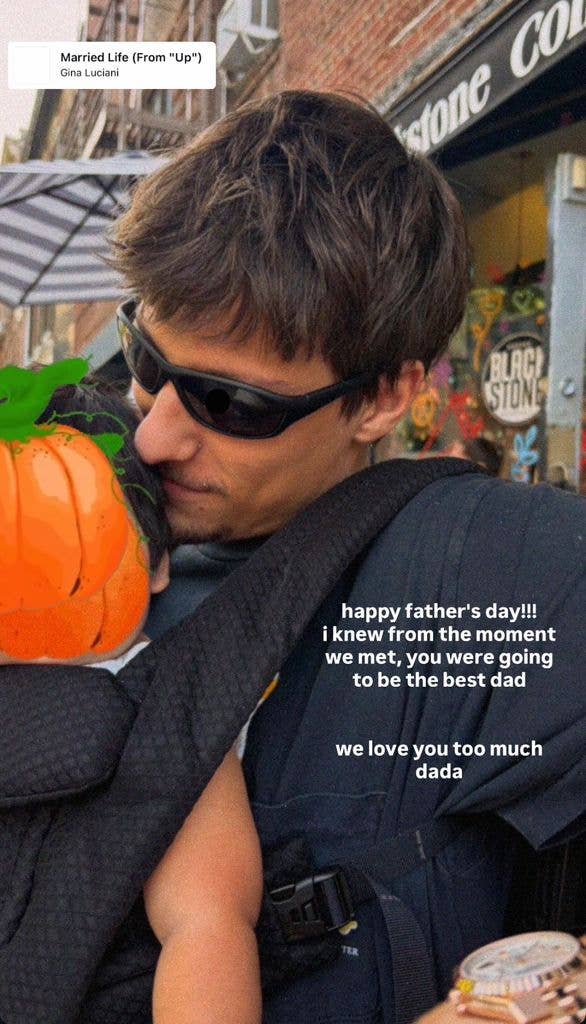 Photo shared by Millie Bobby Brown of Jake Bongiovi and their daughter in honor of Father's Day 2026
