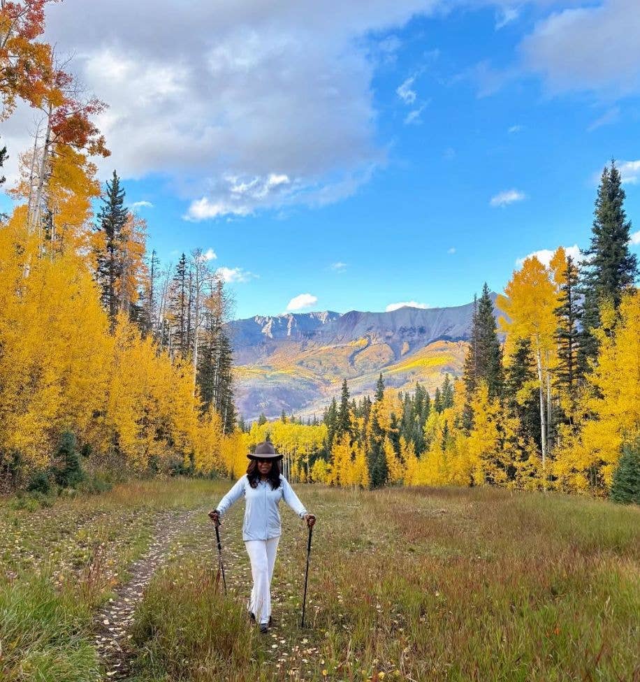 Oprah, 72, is a big fan of hiking
