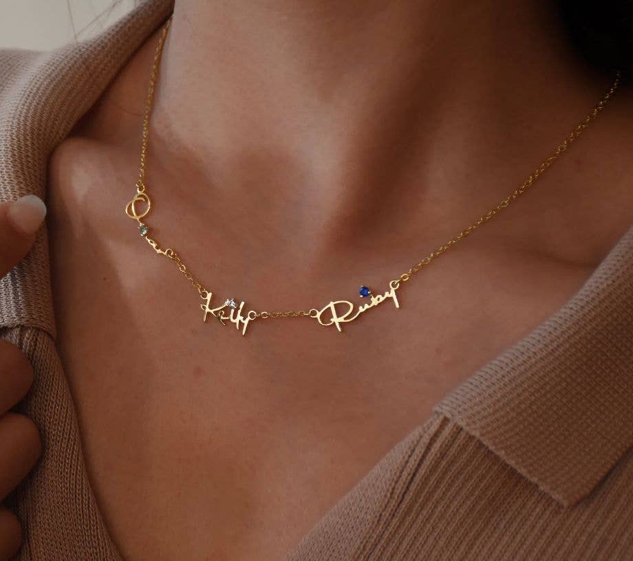 Etsy Multiple Name Necklace