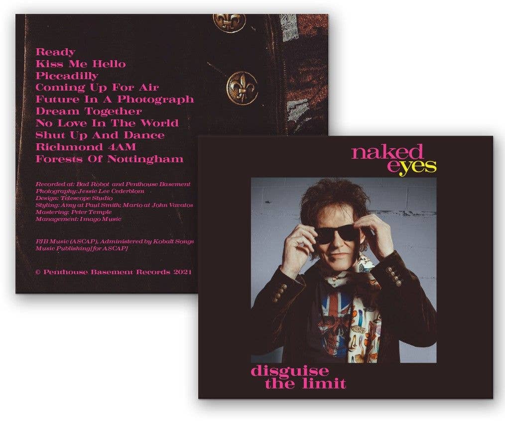 Peter Byrne on Naked Eyes album cover for Disguise the Limit