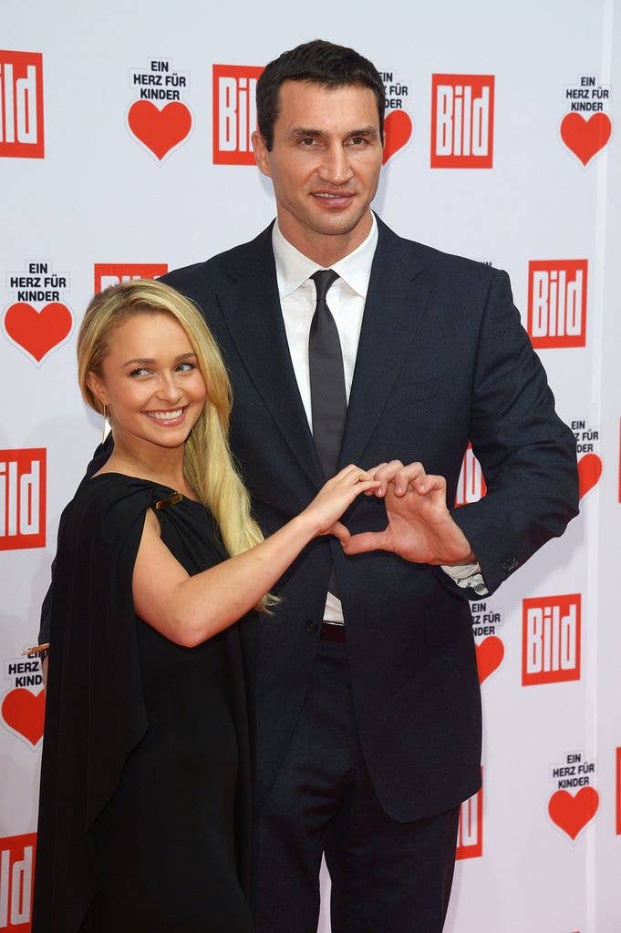 Hayden Panettiere and Wladimir Klitschko attend the Ein Herz Fuer Kinder Gala 2013 at Flughafen Tempelhof on December 7, 2013 in Berlin, Germany