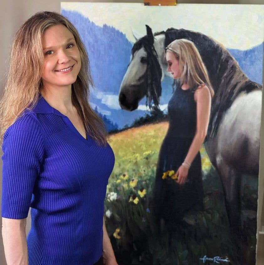 The former Jurassic Park star shares her paintings on social media