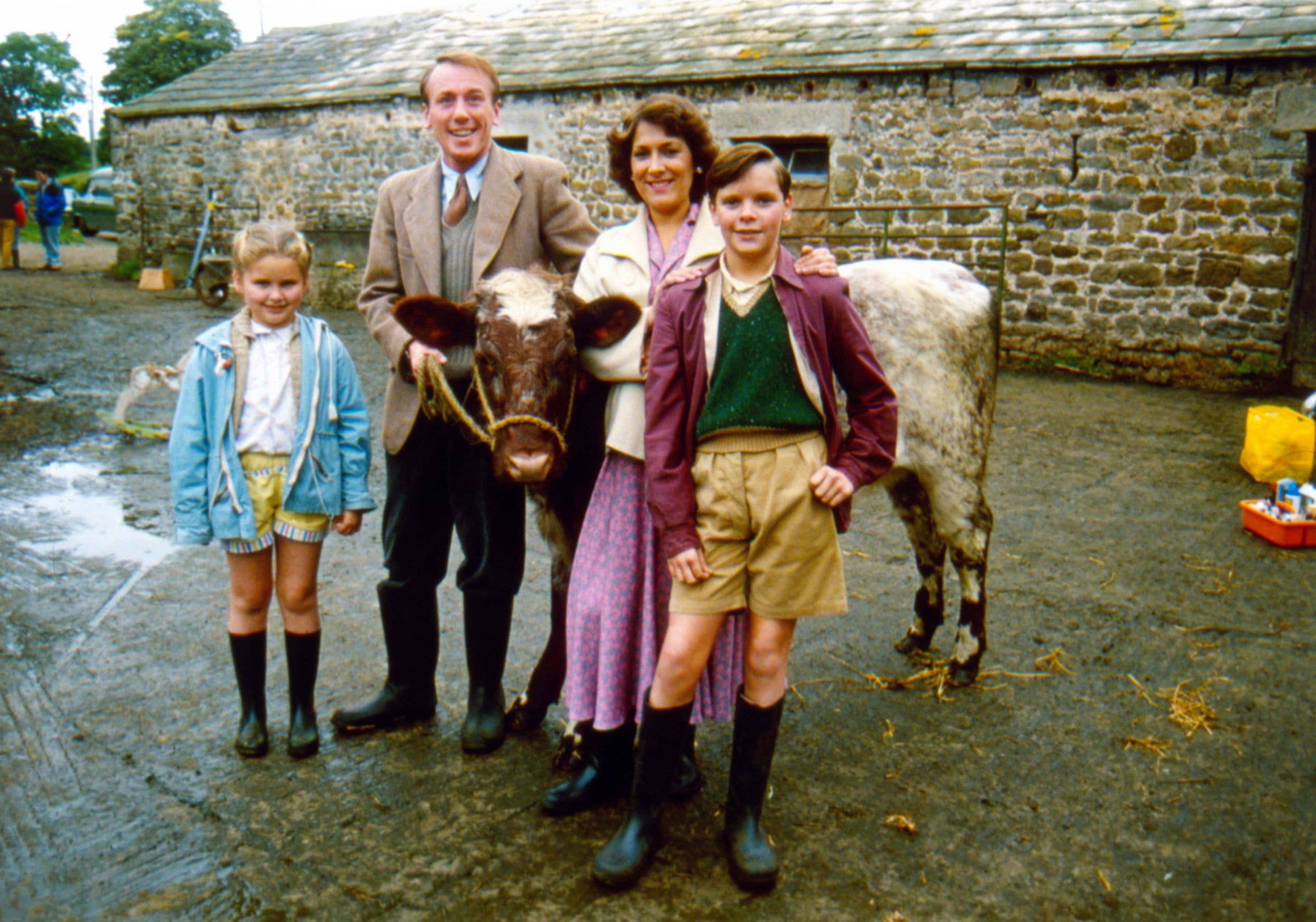 All Creatures Great and Small' cast members Rebecca Smith, Christopher Timothy, Lynda Bellingham and Oliver Wilson