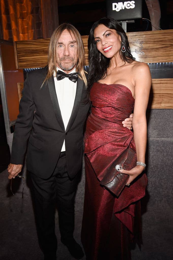 Iggy pop and Nina Alu in formal wear