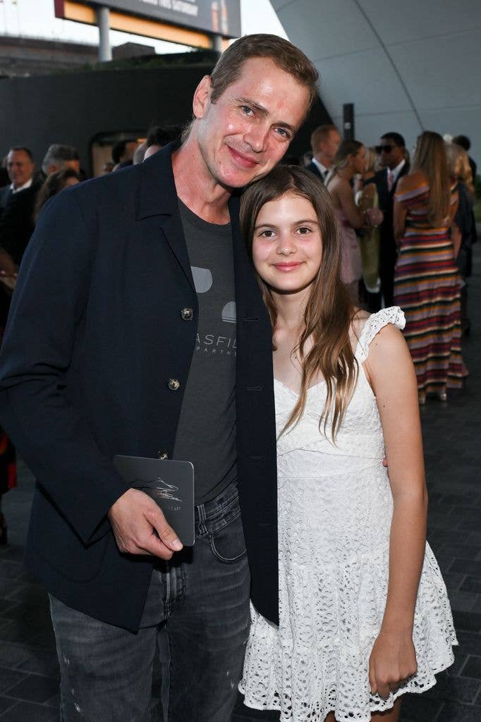 Hayden Christensen and Briar Rose Christensen at the Lucas Museum of Narrative Art Opening Night Gala on September 19, 2026 in Los Angeles, California.