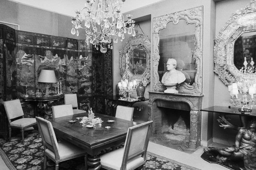 L'appartement de Coco Chanel au dessus des ateliers de Chanel rue Cambon Ã  Paris en avril 1975