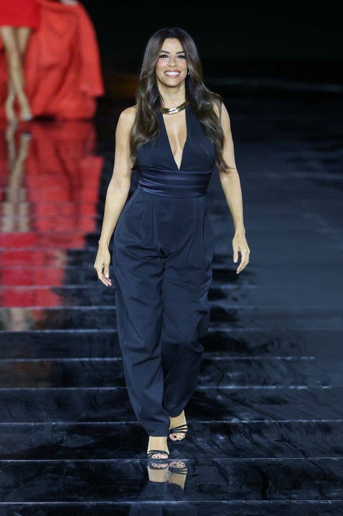 eva longoria loreal black jumpsuit