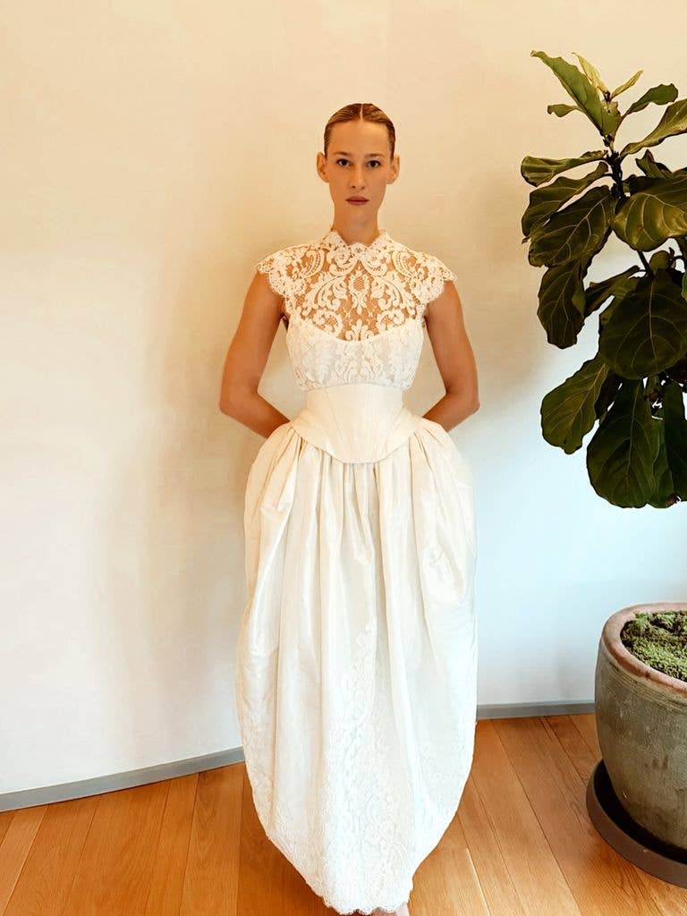 destry spielberg wedding Seline Meisler gown