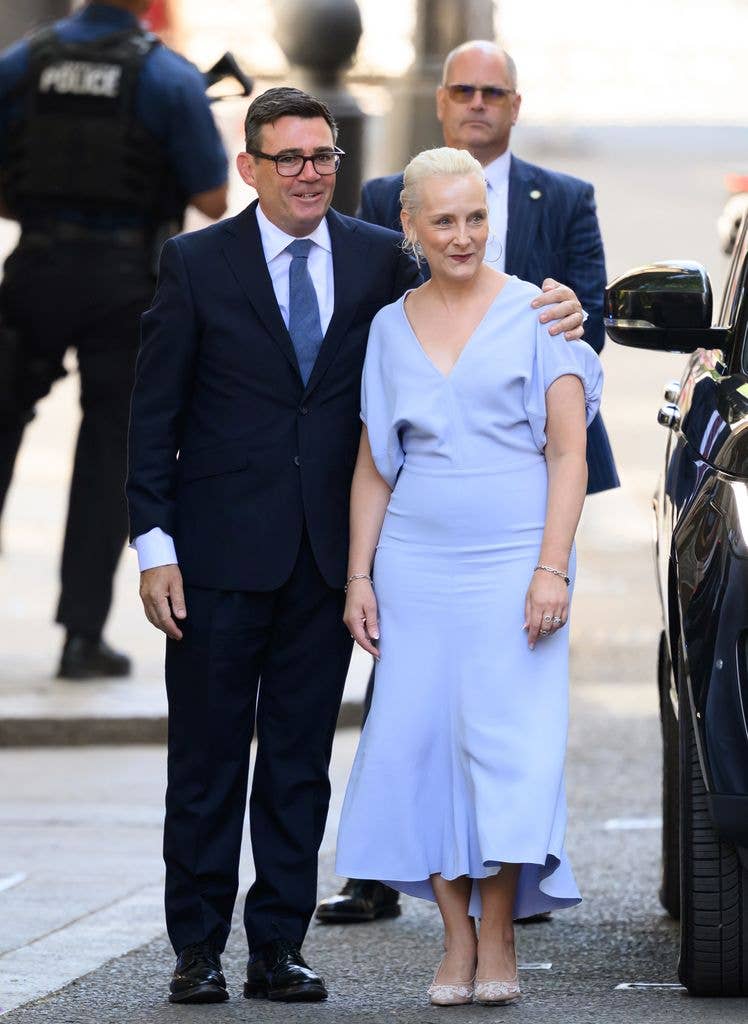 Marie-France van Heel looked stunning in her Victioria Beckham dress in July