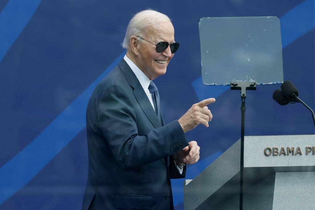 Joe biden smiling