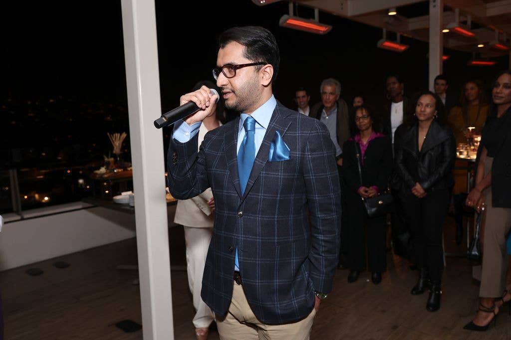 Sid Jawahar speaks during An Evening With Swiftarc Ventures at Waldorf Astoria Beverly Hills on March 29, 2022 in Beverly Hills, California.